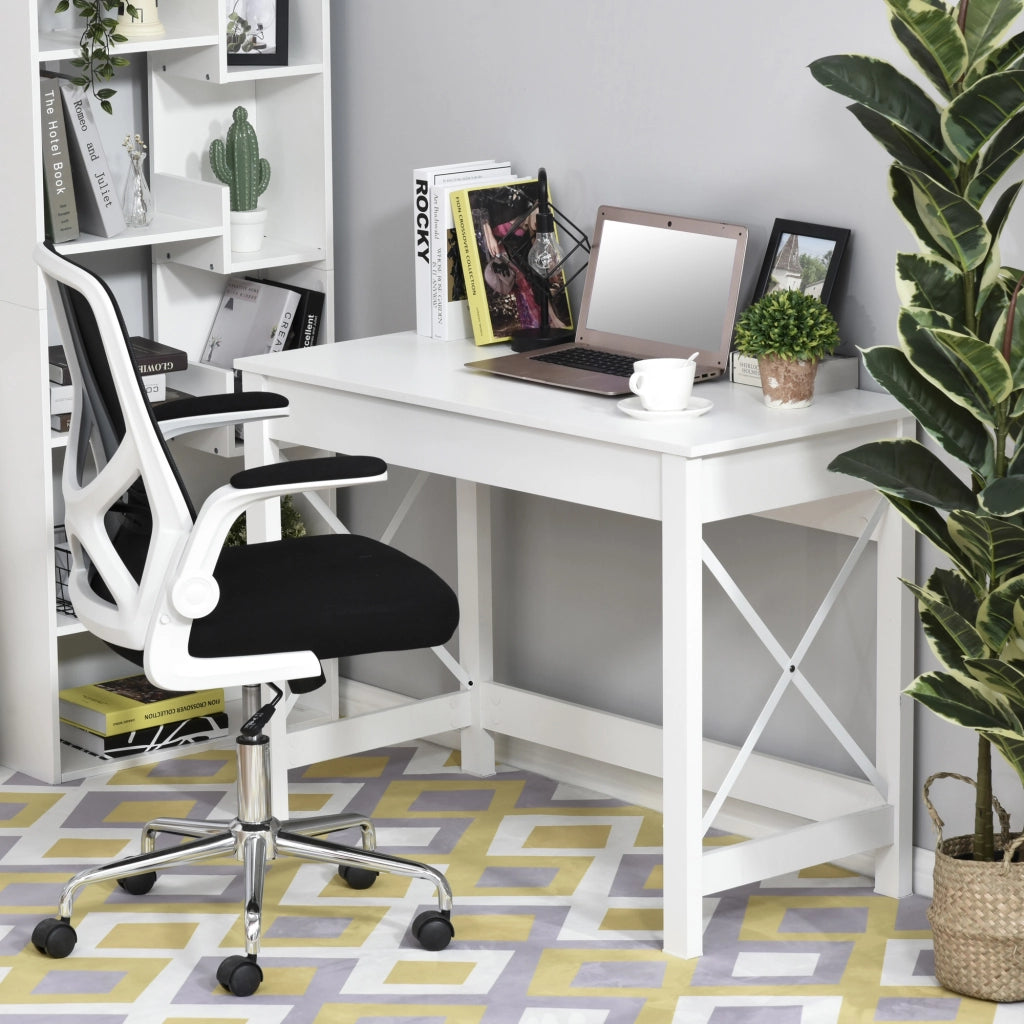 Scrivania per computer ¨C zephmum ¨C bianco 105x50x76 cm