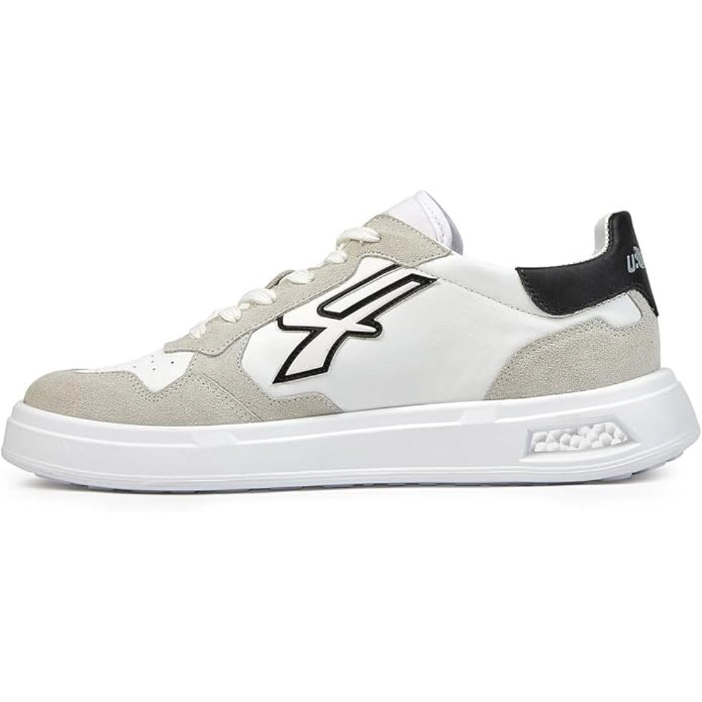 Sneakers bassa pelle helix bianco nero beige senza puntale antinfortunistico *** taglia- 45, confezione 1