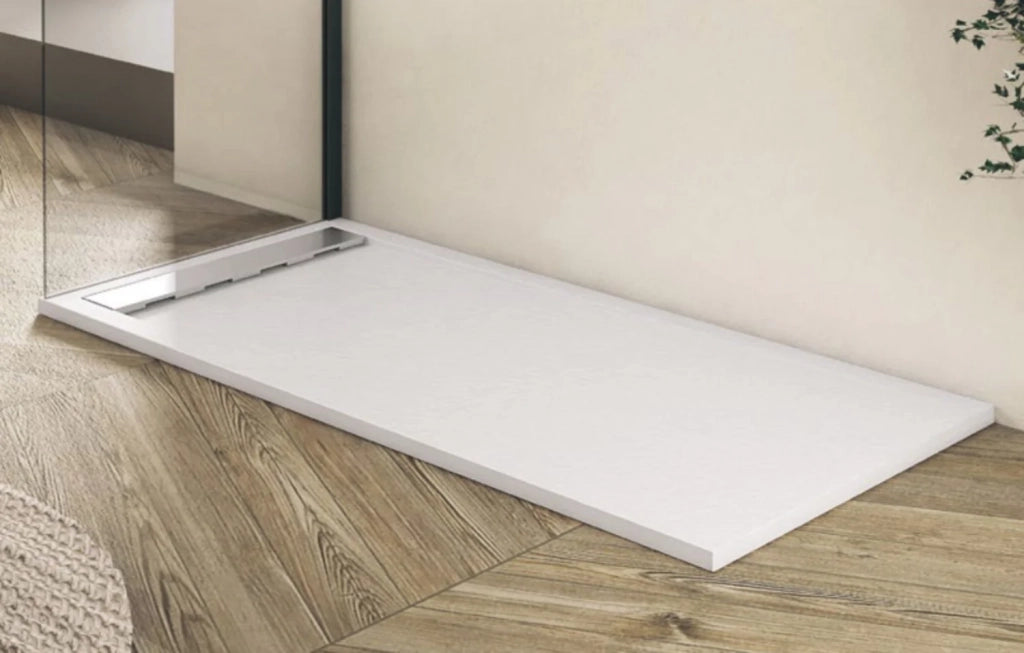 Piatto doccia Bidai con bordo 80X140 cm colore Grigio RAL 7040 griglia Grigio