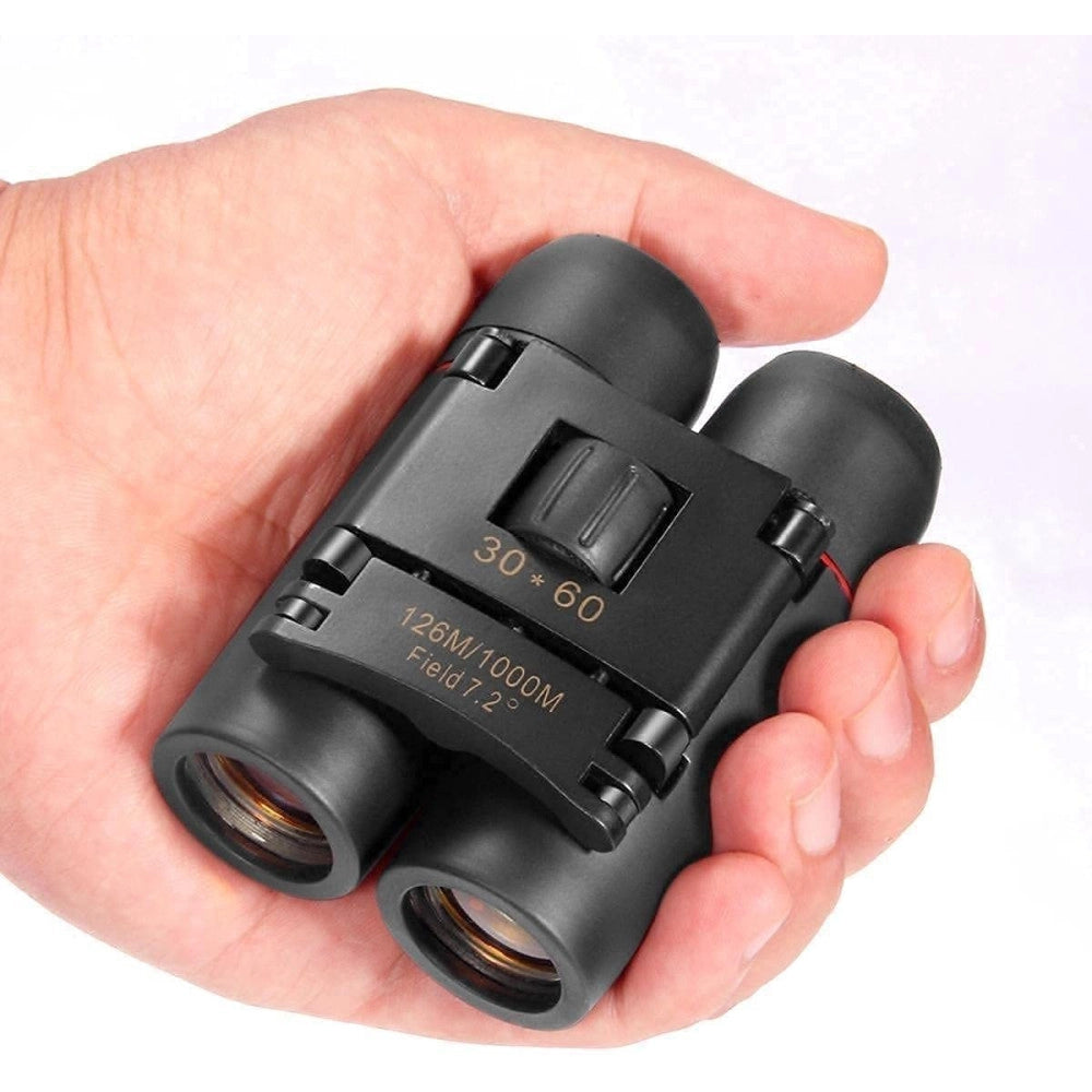 Trade Shop - Mini Binocolo Cannocchiale Zoom 30 X 60 Visione Diurna E Notturna Pieghevole -