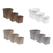Trade Shop - Set 3 Cestini Organizer Bagno Impermeabile Bagnoschiuma Portaoggetti Make Up -