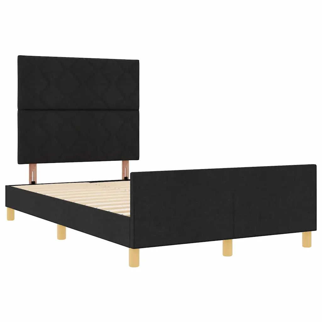 Struttura del letto con testiera Nero 120 x 190 cm Tessuto 3344790