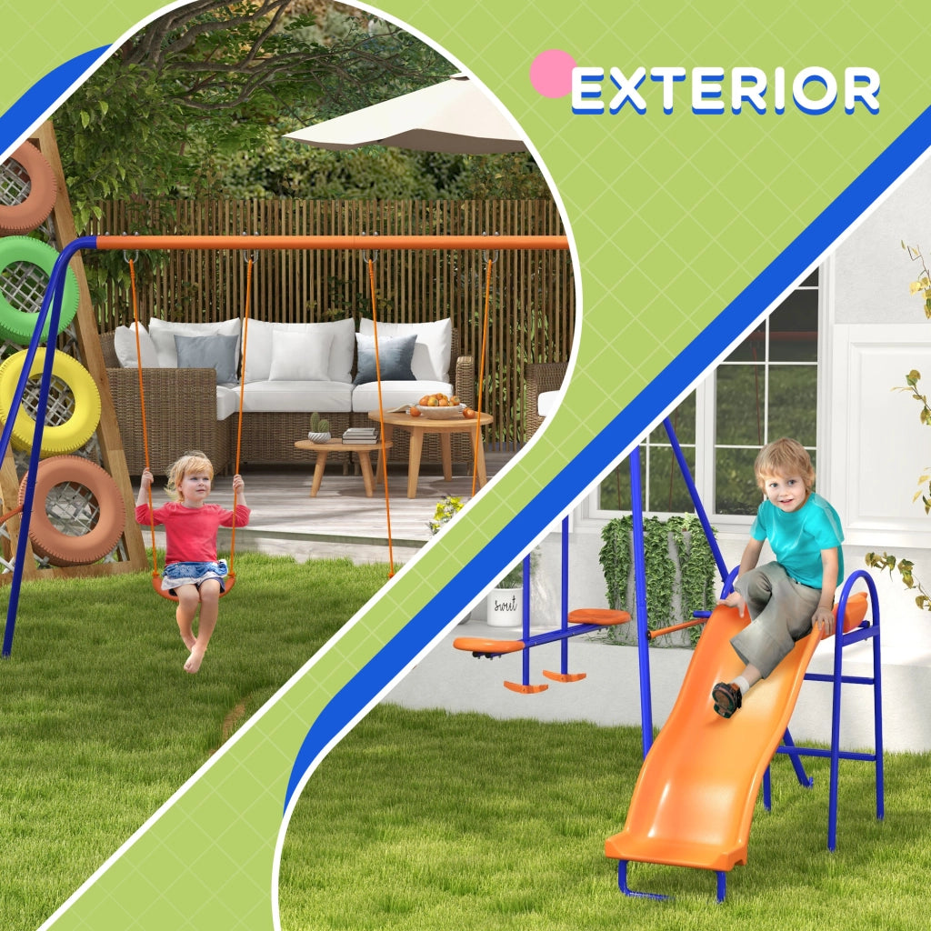 Altalena 4 in 1 per Bambini con Scivolo ¨C Minimal ¨C Multicolore