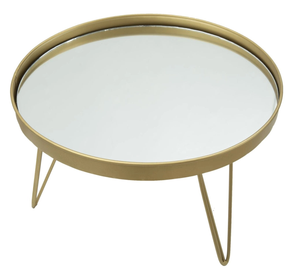 Svuota Tasche Glam Oro/Mirror Ø36,5x22 cm in Ferro e Specchio Oro