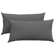 Cuscini da Divano 2 pz | Cuscini per sedie Grigio scuro 80 x 40 cm Tessuto