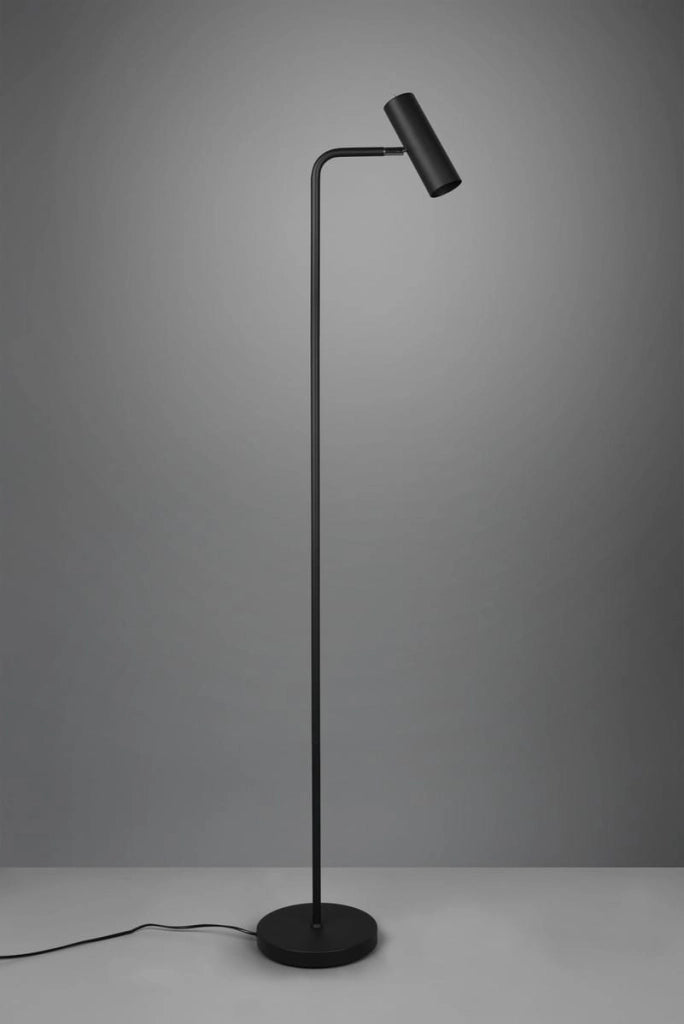 Lampada da terra Trio Marley nera metallo GU10 151cm