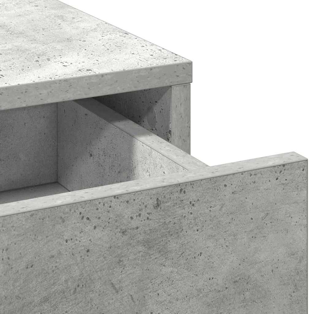Tavolo da Trucco 3 pcs Grigio cemento Legno multistrato 3334212