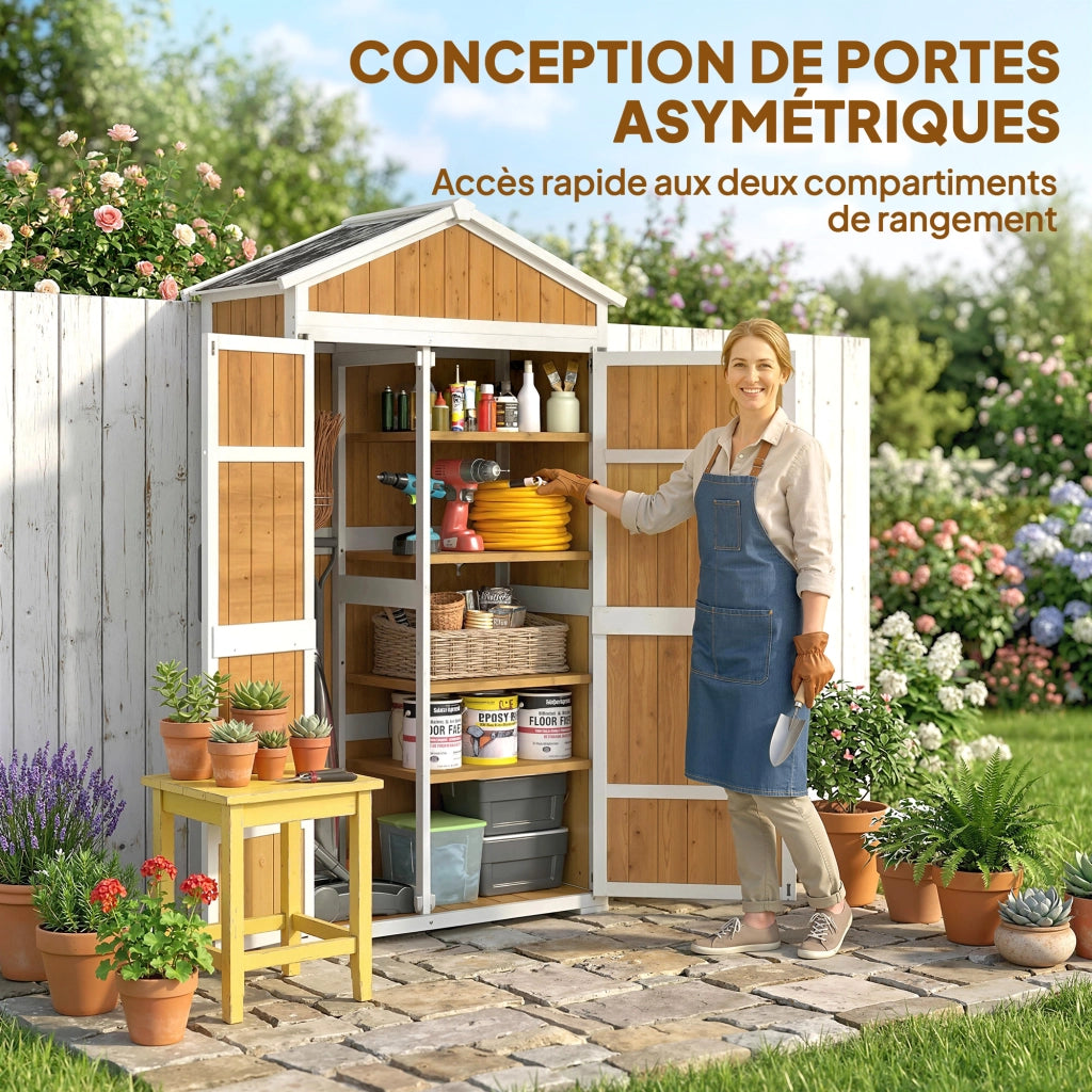 Armadio da Giardino ¨C zephmum ¨C Naturale 105x55x179 cm
