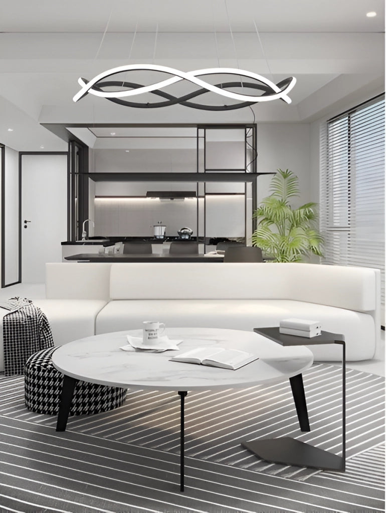Lampada a sospensione moderna nera Amira LED 24W Reality