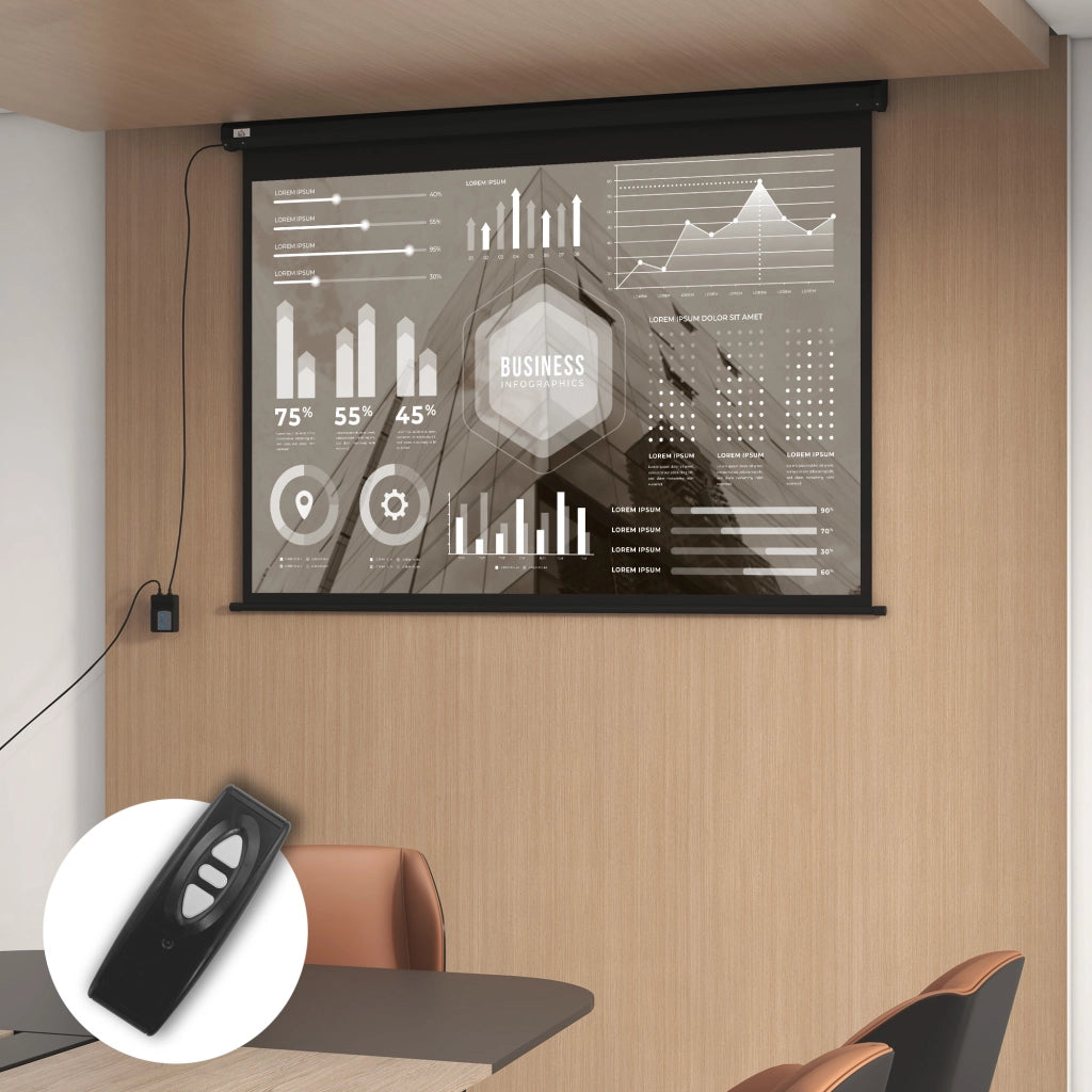 Schermo per Proiettore 89'' Regolabile ¨C Minimal ¨C 171x130 cm Nero
