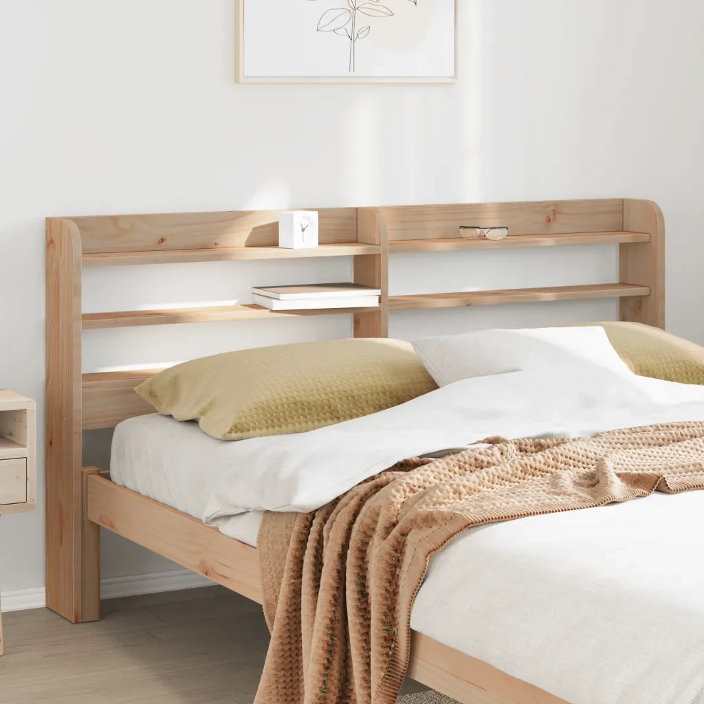 Testiera con Ripiani-Testata contenitore 150 cm in Legno Massello di Pino 532703