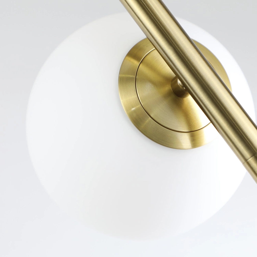 ZMH Lampada da terra design oro 2 fiamme E27 stile retrò per camera da letto e corridoio