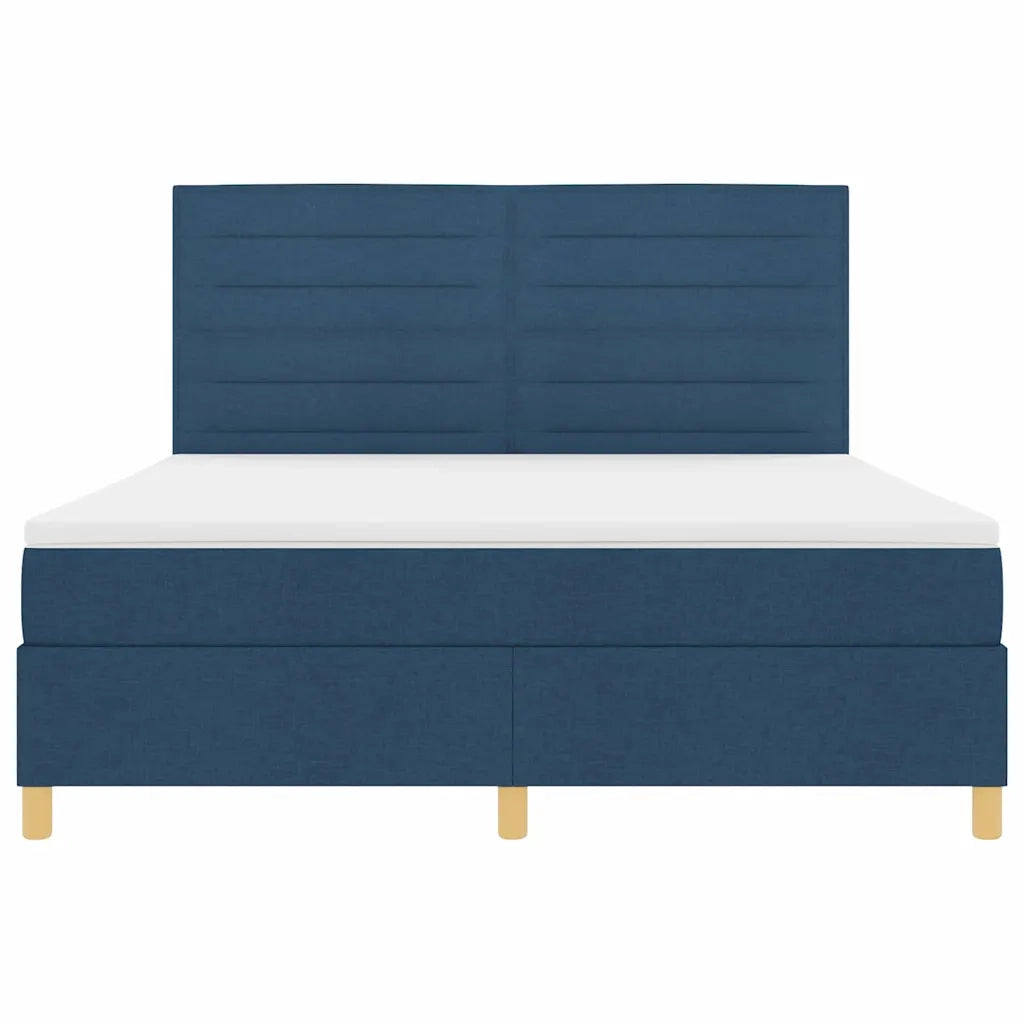Letto a molle con materasso Blu 180 x 200 cm Tessuto 3339566
