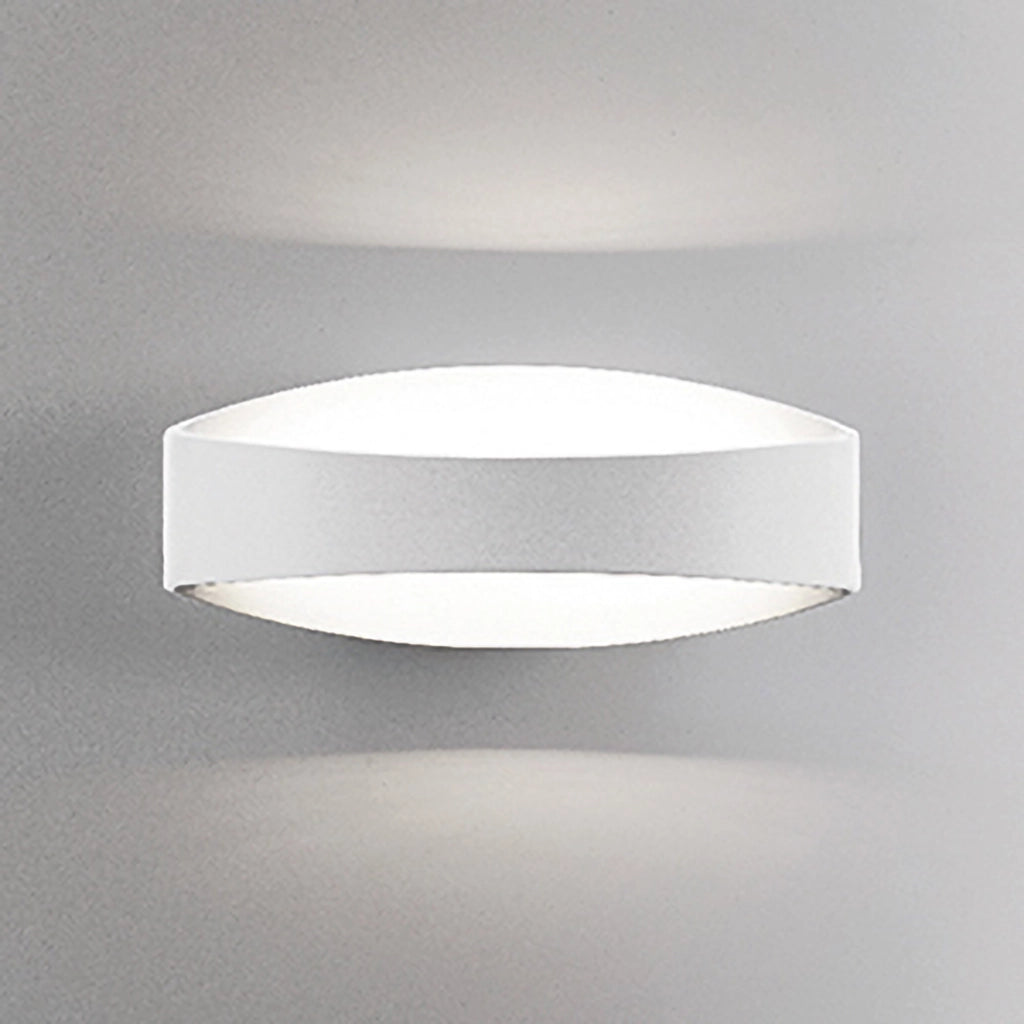 Bridge Lampada da parete LED minimalista in alluminio bianco opaco, design moderno 24.5 cm, 7.2W 3000K, illuminazione interna di alta qualità
