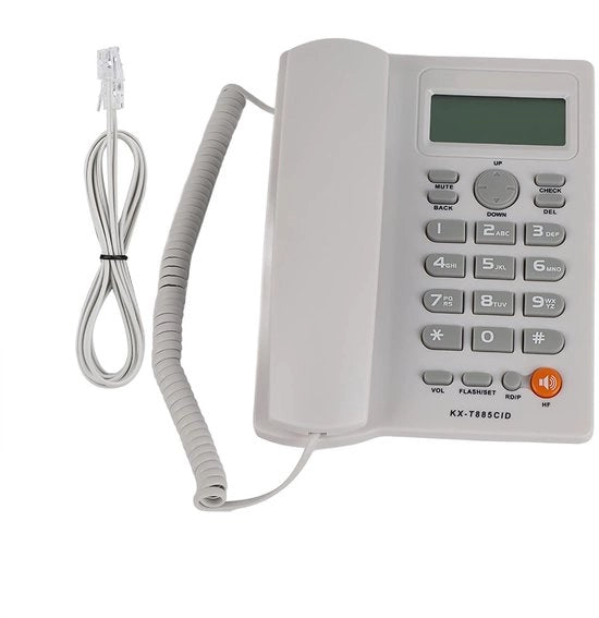 Telefona Fissa con Cavo - Funzione Handsfree - Identificazione Chiamata - Economia di Energie - Facile da Utilizzare - Chiamata Sicura