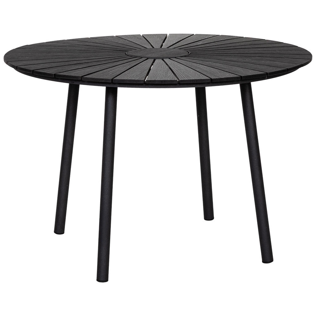Tavolo in alluminio nero, P109,5 x 72 cm