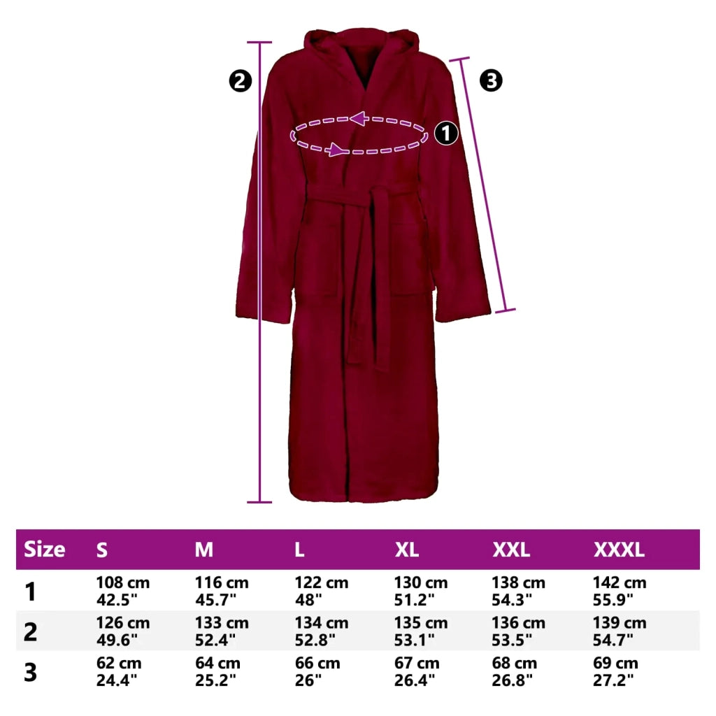 Accappatoio KINN Rosso XXL Cotone CFW1226212