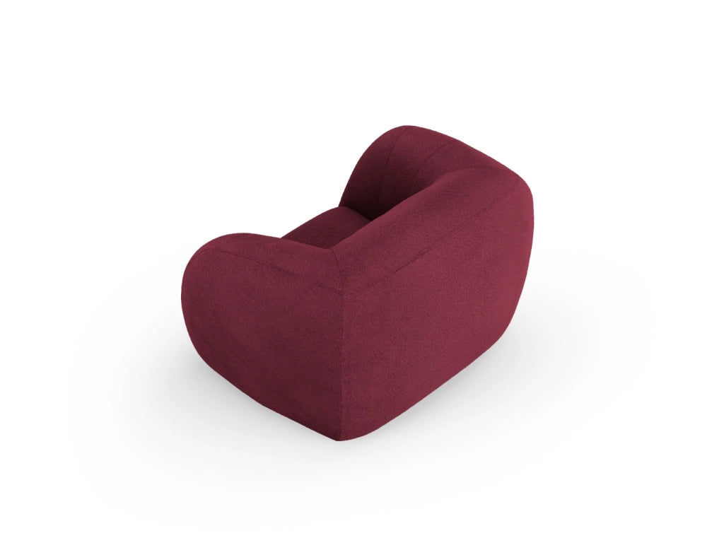 Cosmopolitan Design - Poltrona "Essen" in bouclé bordeaux 