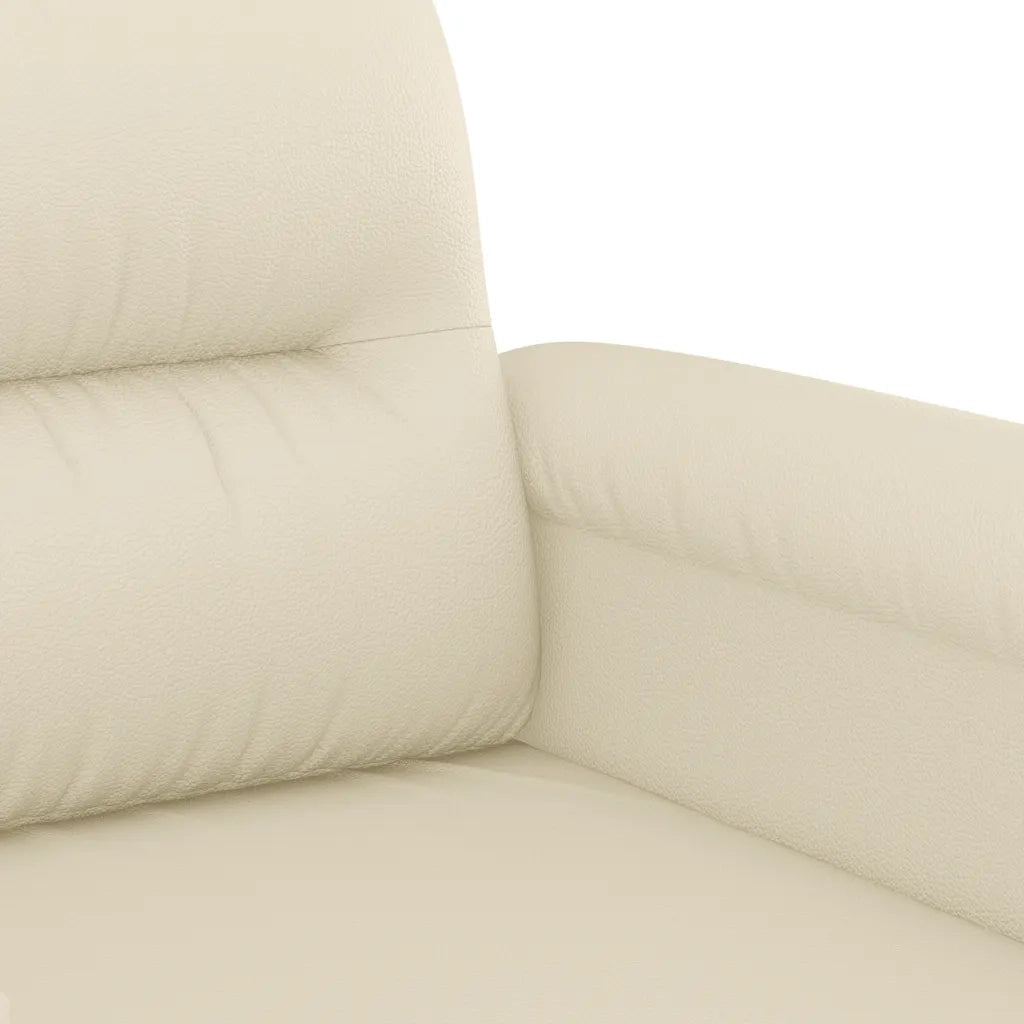 Divano a 2 Posti-Sofa 2 Posti Crema 120 cm in Similpelle 557994