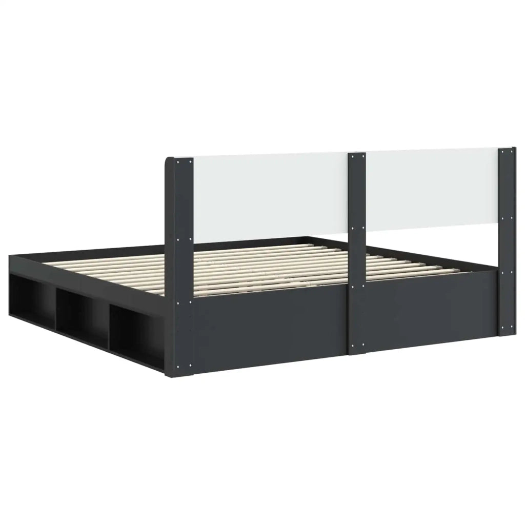 Letto da camera | Struttura del letto con stoccaggio e testata 3 pcs