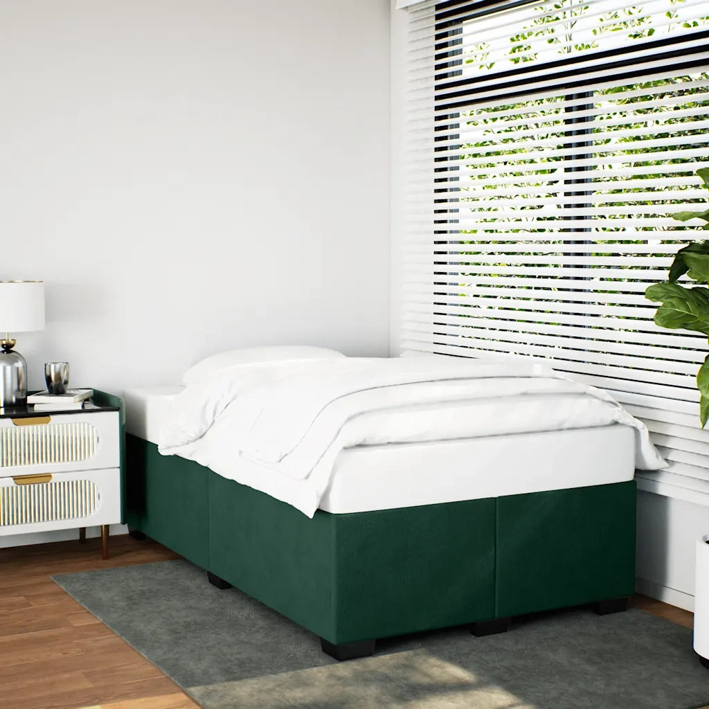 Giroletto senza Materasso Verde Scuro 120x190 cm Velluto 3284622