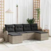 Set Divano da Giardino con cuscino 6 pcs Grigio chiaro