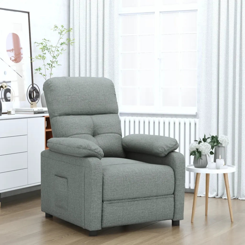 Poltrona Reclinabile in Tessuto Grigio Scuro 348276