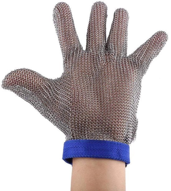 Manica di Protezione per Cucina - Impermeabile e Resistente ai Tagli - Fatta di Acciaio Inossidabile - Dimensioni 24 x 11 cm - Livello di Resistenza ai Tagli 5 - Manica di Protezione per la Cucina