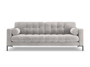 Cosmopolitan Design - Divano "Bali" 4 posti in velluto argento 