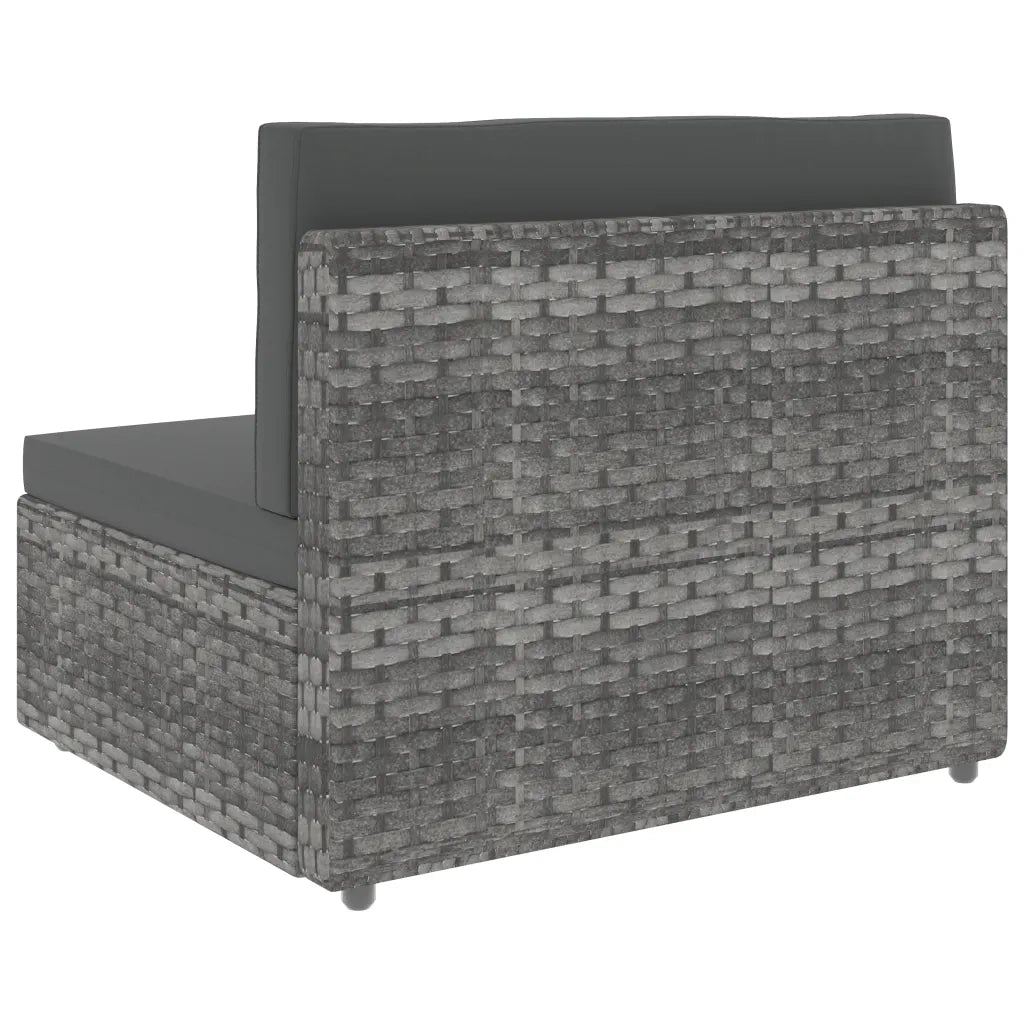 Set Divani da Giardino 10 pz in Polyrattan Grigio 3054610