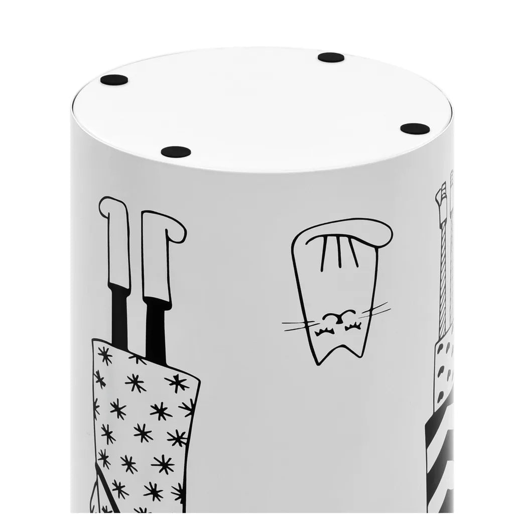 Porta Ombrelli con Disegni di Ragazze in Acciaio Bianco CFW5250570