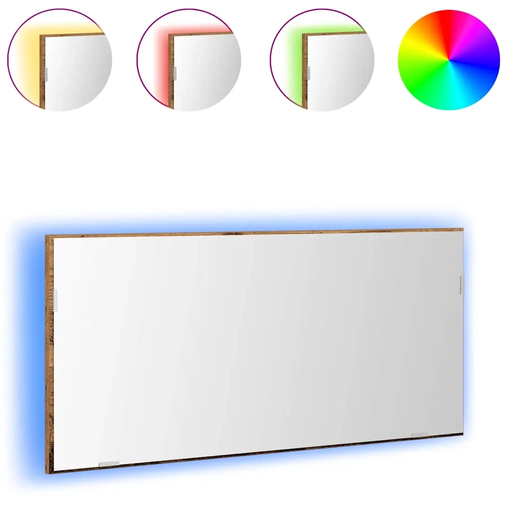 Specchio Legno vecchio 80 x 37 cm Vetro e Legno Ingegnerizzato 863306