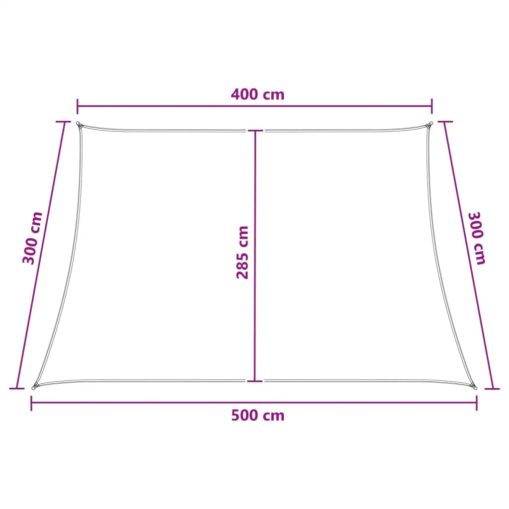 Telo Ombra Antracite e Bianco 4 / 5 x 3 m HDPE 42032805