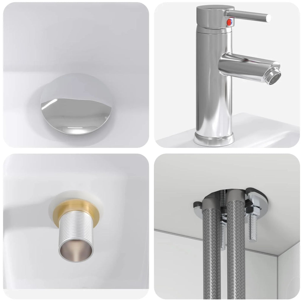 Set di mobili per il bagno 4 pz Bianco 3407447