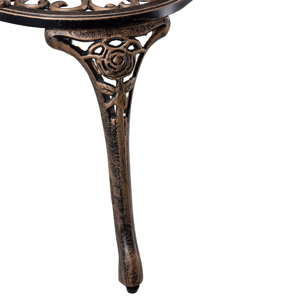 Panca da Giardino Monfalcone Panchina Decorativa con Motivi Floreali - Bronzo casa.pro