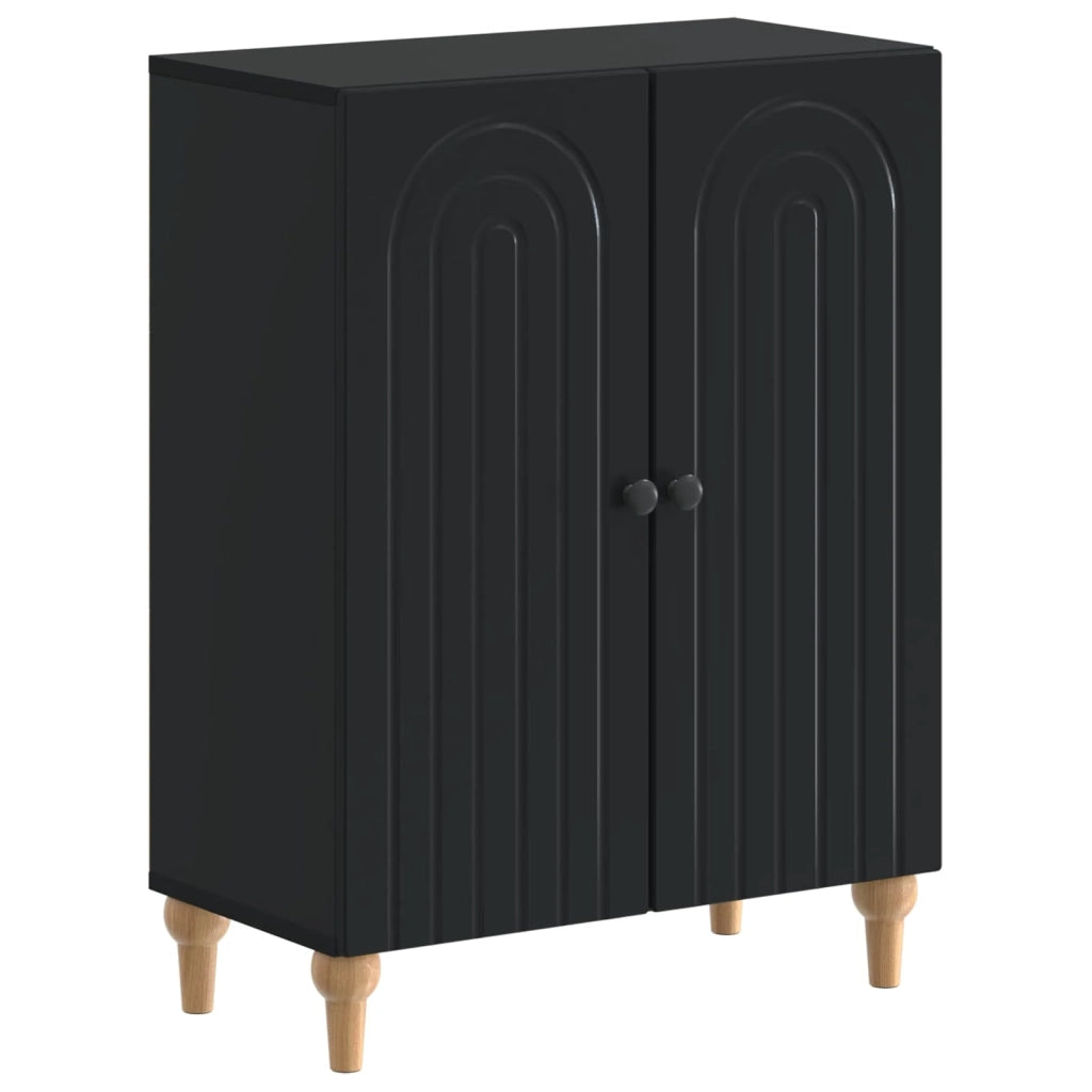 Mobiletto da Bagno ALKMAAR Nero 59,5 x 31 x 80 cm 896176