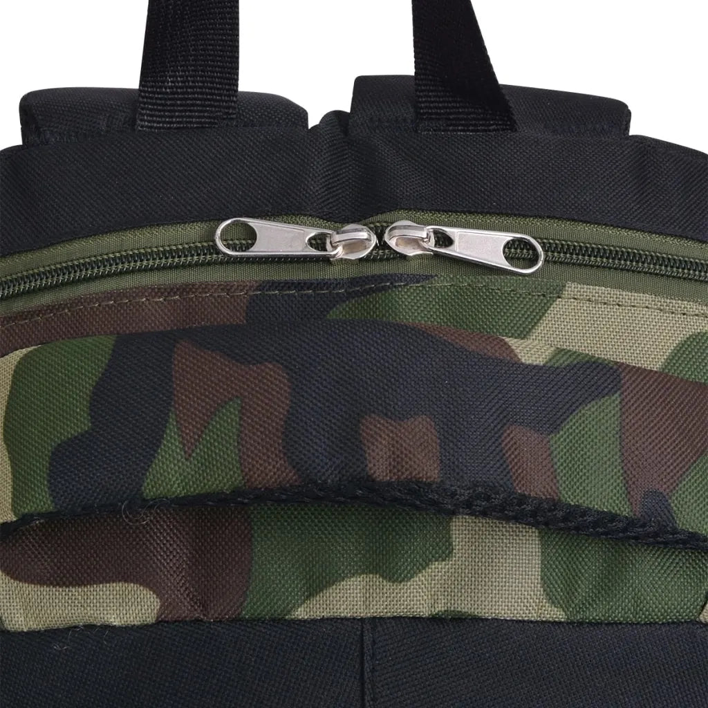 Zaino da Scuola 40L Nero e Mimetico 91110