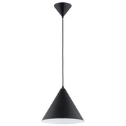 Lampada a sospensione cono minimal nera E14 10W Alfa
