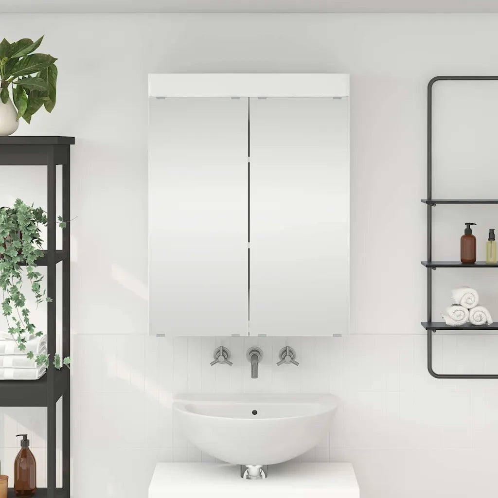 Mobiletto per specchio da Bagno | Armadio da bagno TULUM Bianco 60 x 16,5 x 78 cm