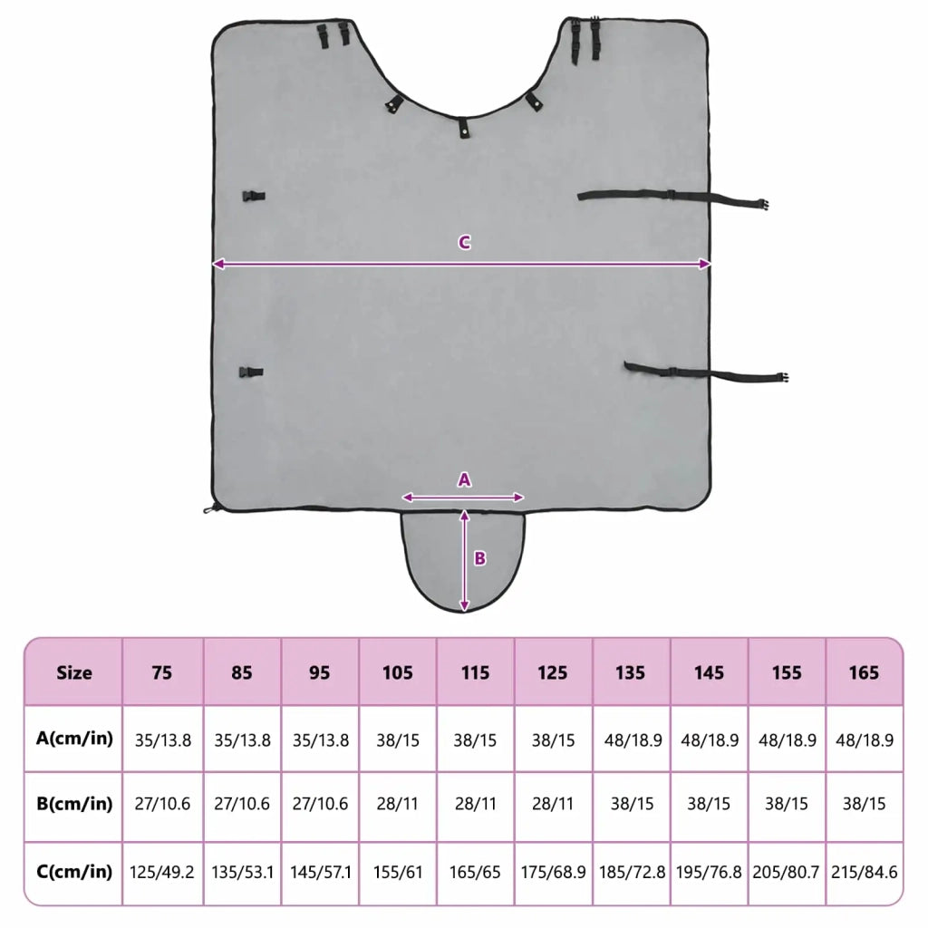 Coperta per Cavalli Grigio chiaro e rosa completo 105 cm 42013290