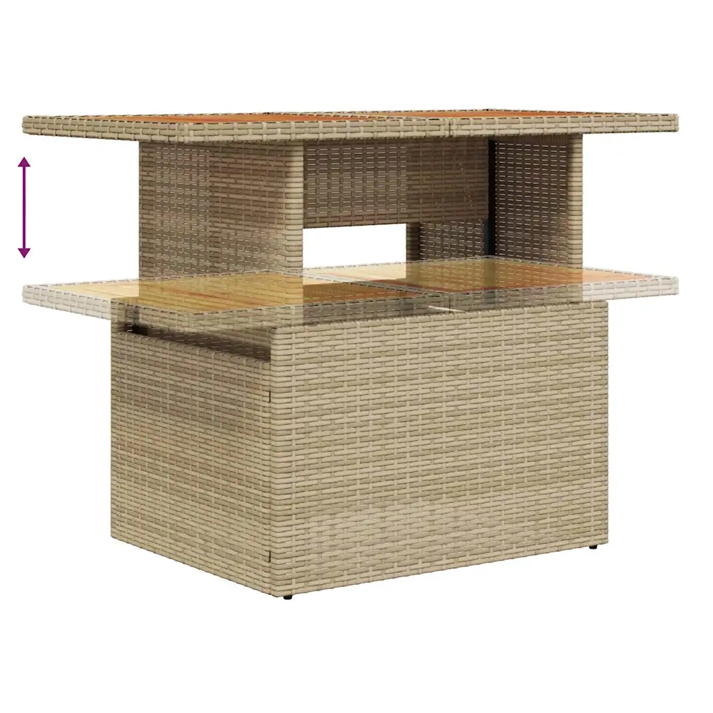 Set da Pranzo per Giardino con cuscino 6 pcs Beige e Crema 3349700