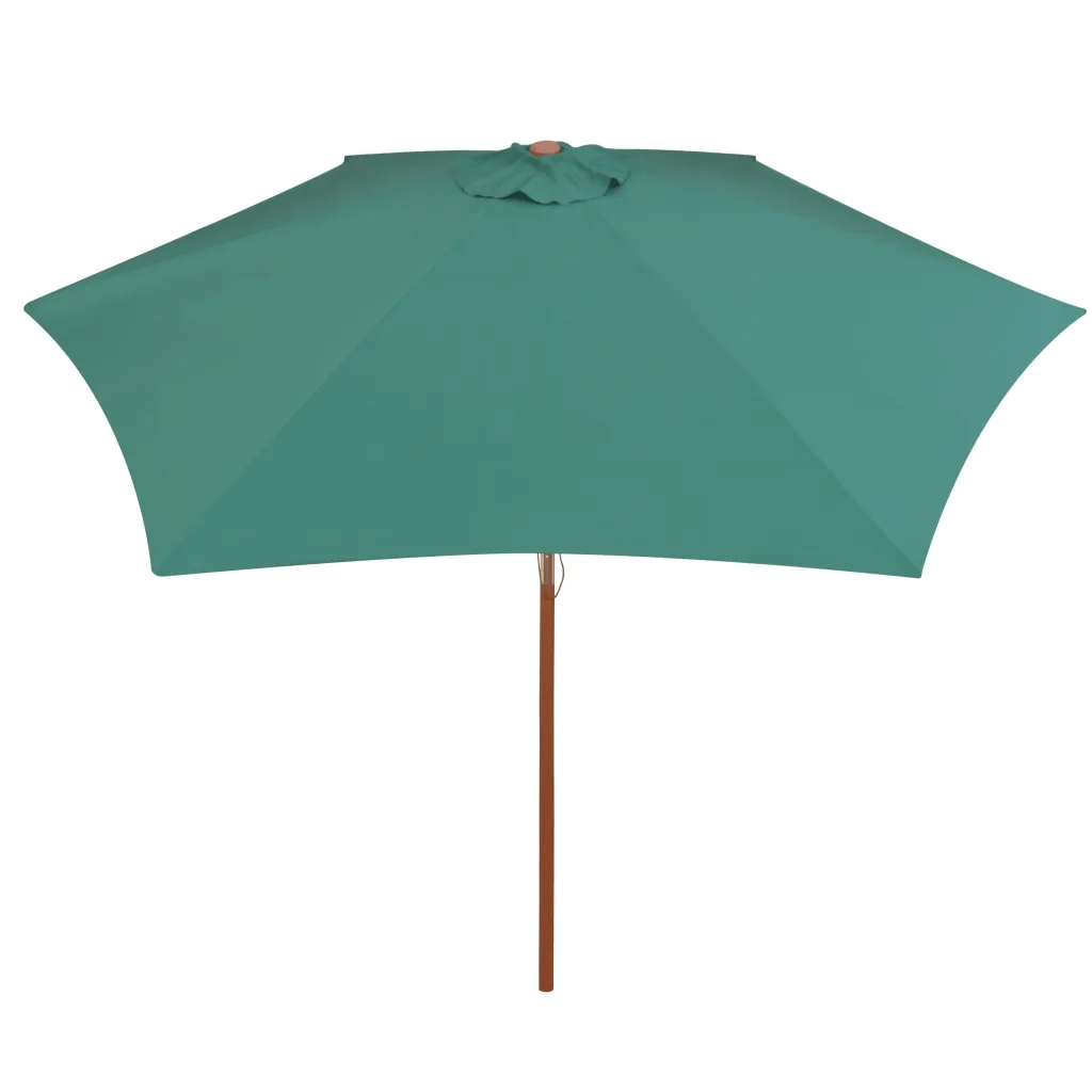 Ombrellone-Ombrello da giardino 270x270 cm con Palo in Legno Verde