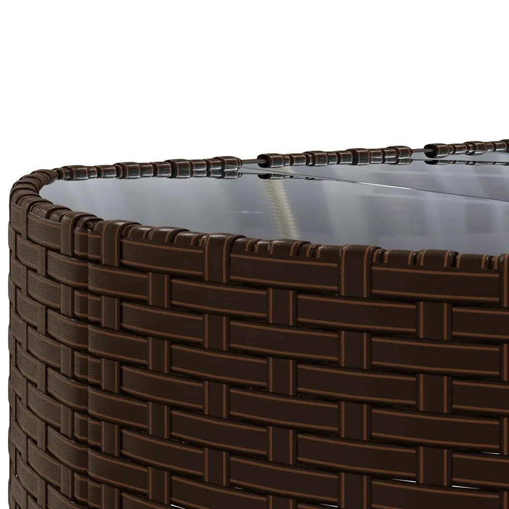 Set Divano da Giardino 5 pz con Cuscini Marrone in Polyrattan