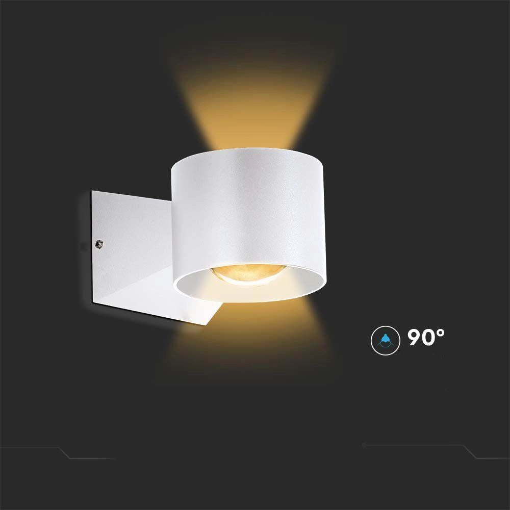 Applique LED V-TAC 5W su/giù bianca IP65 VT-1179 500lm