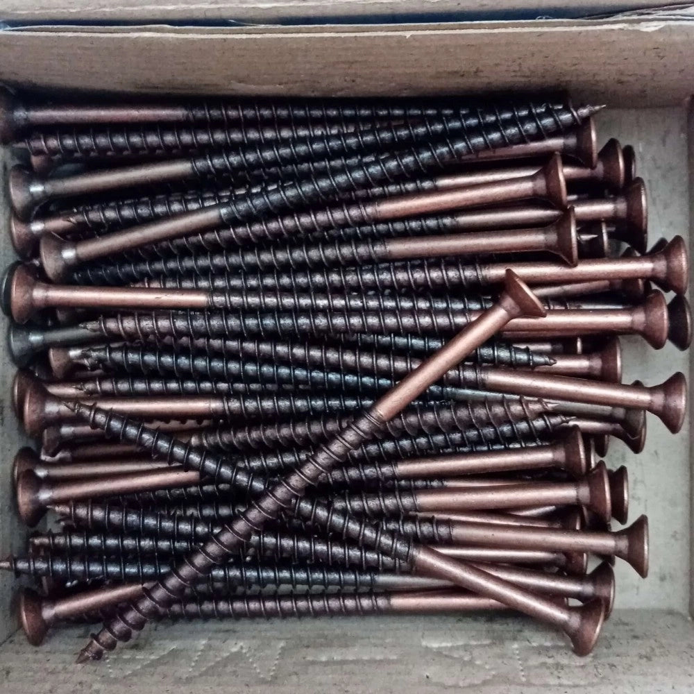 Vite 4,0x50/30mm - 200pz tps testa conica bronzata per legno truciolare parzialmente filettata