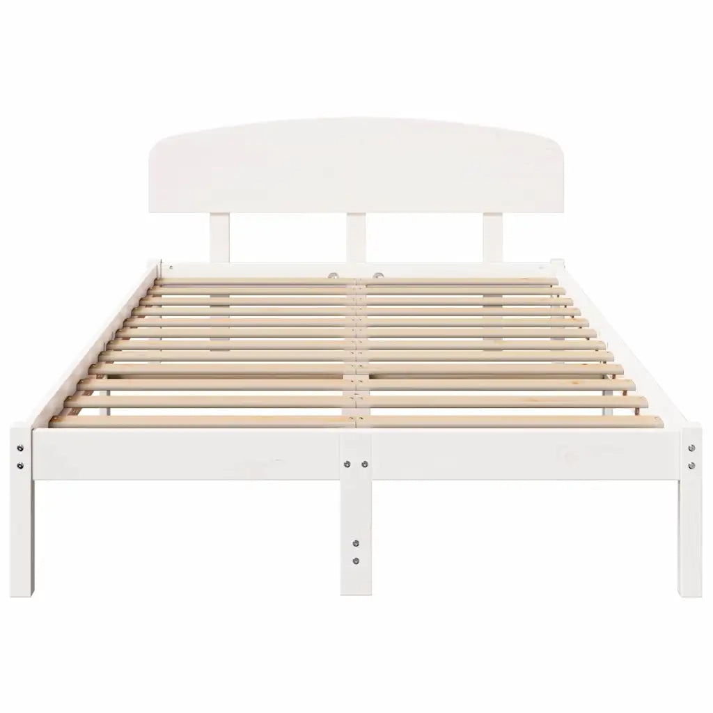 Struttura del letto Bianco 120 x 190 cm Pino massello