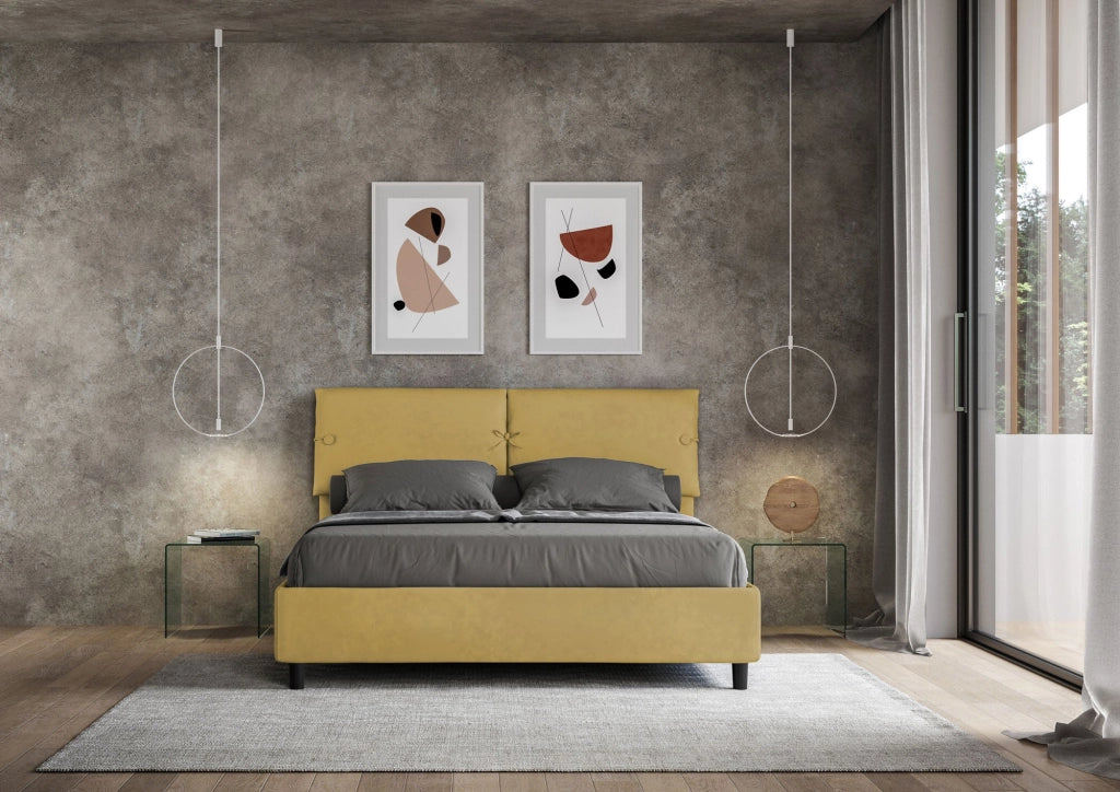 Letto Matrimoniale 160x190 cm Senza Rete Sleeper Ocra