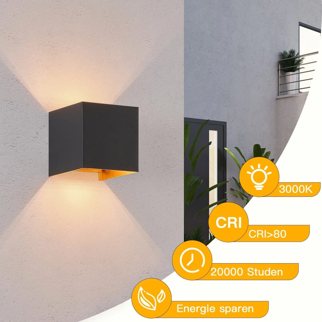 ZMH Applique Applique LED da interno 2ER Bianco caldo G9 Applique da esterno IP65