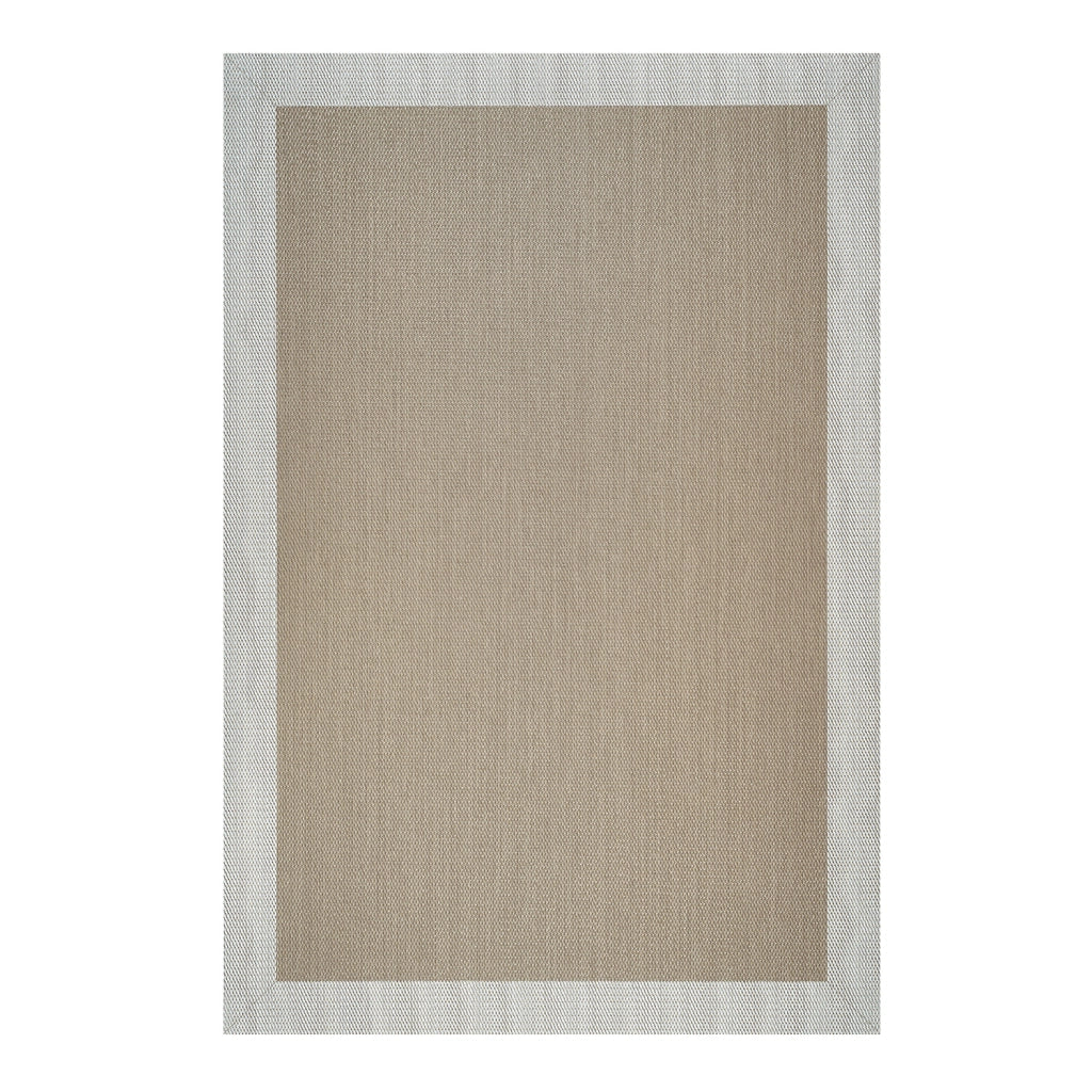 Tappeto vinilico di alta qualità taupe-bianco 160x230