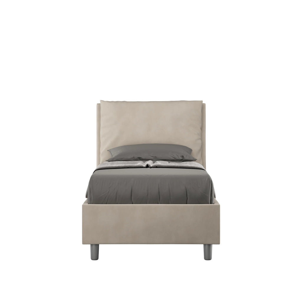 Letto Singolo 80x190 cm con Rete Antea Sabbia